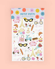 Petit Fetti - Kids Paris Temporary Tattoos, Birthday Party Favors, Gift - Pretty Day