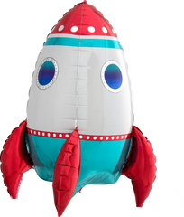 Jumbo Rocket Ship Foil Balloon S1091 - Pretty Day