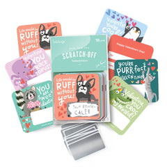 Inklings Paperie - 18pk Scratch-off Valentines - Animals - Pretty Day