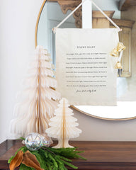 Silent Night Christmas Canvas Banner - Pretty Day