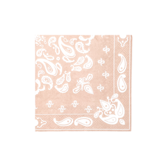 Dusty Champagne Bandana Cocktail Napkins 20pk JN23 S0155 - Pretty Day