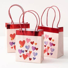 Painted Hearts Treat Bag 8pk - Pretty Day