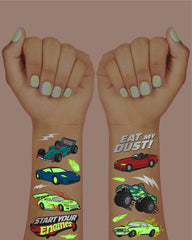 Vroom Vroom Glo Tats - 42 foil temporary tattoos - Pretty Day