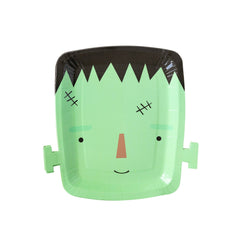 PREORDER SHIPPING 8/1-8/8 - MON1040 -  Frank & Mummy Frankenstein Shaped Paper Plate - Pretty Day