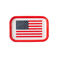 American Flag Shaped Paper Plate-8pk - Pretty Day