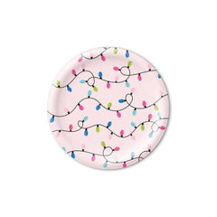 PLTS393i - Bright Christmas Lights Paper Plate - Pretty Day