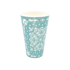 Dusty Turquoise Bandana Cups 8pk. JN23 S9017 - Pretty Day