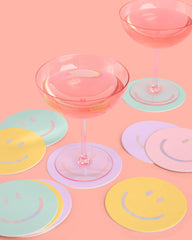 Smiley Coasters - 16 paper coasters - Pretty Day