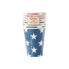 Red and Blue Star Paper Cups- 8pk - Pretty Day