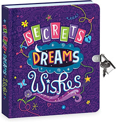 Secrets, Dreams and Wishes Lock & Key Diary - Pretty Day