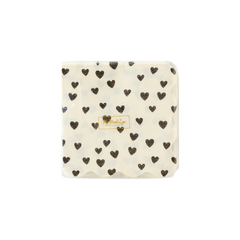 My Mind’s Eye - XOX1039 - Black Hearts Cocktail Napkin - Pretty Day