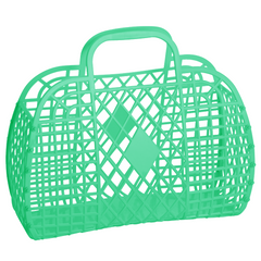 Sun Jellies Retro Basket Large- Light Green - Pretty Day