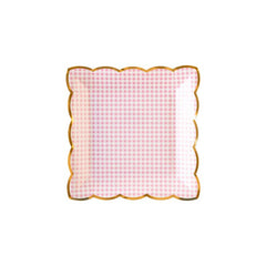 Pink Gingham Paper Plate- 8pk - Pretty Day