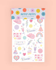 Petit Fetti - Pastel Pretty Party Temporary Tattoos Favors,Preppy Supplies - Pretty Day