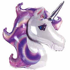 Unicorn Head with Pastel Rainbow Mane Jumbo Foil Balloon S3091 - Pretty Day