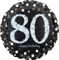 80th Birthday Anniversary Foil Balloon S3092 - Pretty Day