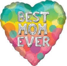 Mother's Day Heart Shaped Multicolor Foil Balloon S3109 - Pretty Day