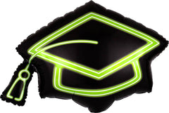 Neon Black Graduation Cap Jumbo Balloon S3120 - Pretty Day