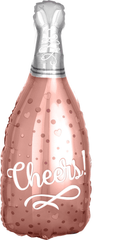 Rose Gold Champagne Bottle Standard Foil Balloon S3092 - Pretty Day
