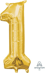 Gold 1 Jumbo Foil Balloon S2116 - Pretty Day
