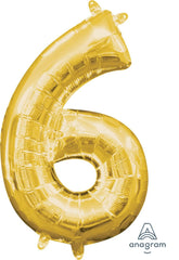 Gold 6 Jumbo Foil Balloon S1028 - Pretty Day
