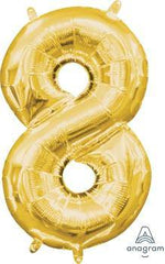 Gold 8 Jumbo Foil Balloon S1028 - Pretty Day