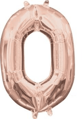 Rose Gold Number 0 Jumbo Foil Balloon S1030 - Pretty Day