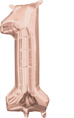Rose Gold Number 1 Jumbo Foil Balloon S1048 - Pretty Day