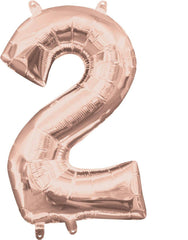 Rose Gold Number  2 Jumbo Foil Balloon S1030 - Pretty Day