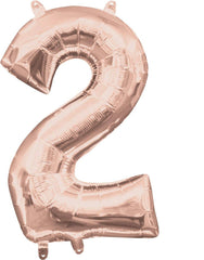 Rose Gold Number 2 Jumbo Foil Balloon S1030 - Pretty Day