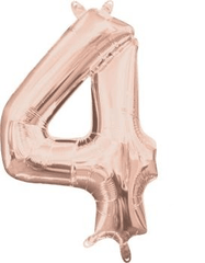 Rose Gold Number 4 Jumbo Foil Balloon S1031 - Pretty Day
