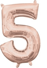 Rose Gold Number 5 Jumbo Foil Balloon S1031 - Pretty Day