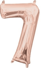 Rose Gold Number 7 Jumbo Foil Balloon S1031 - Pretty Day