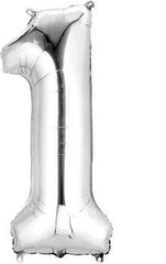 Silver Number 1 Jumbo Foil Balloon S1028 - Pretty Day