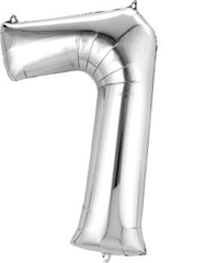 Silver Number 7 Jumbo Foil Balloon S1048 - Pretty Day