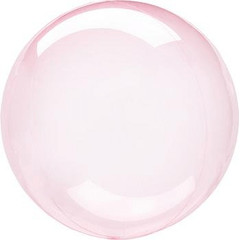 Clear Dark Pink Orb Round Plastic Balloon S3064 - Pretty Day