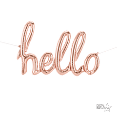 Hello Script Balloon Rose Gold S4032 - Pretty Day