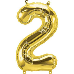 Small 16" Air Fill Only Gold 2 Balloon S4070 S4066 - Pretty Day