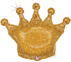 Gold Holographic Crown Jumbo Foil Balloon S3093 - Pretty Day