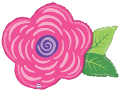 Pink Flower Power Jumbo Foil Flower Balloon S4046 - Pretty Day