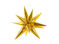 Small Gold Spikey Star Balloon Decoration - Pretty Day