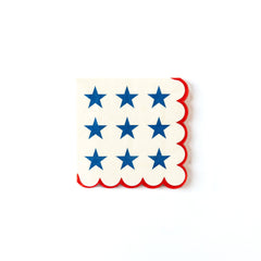 SSP835 - Stars with Scallop Edge 5" Napkin - Pretty Day