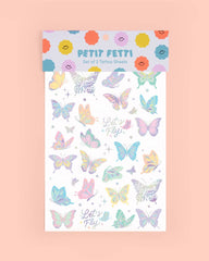 Petit Fetti - Let's Fly Tats - 70 foil temporary tattoos - Pretty Day