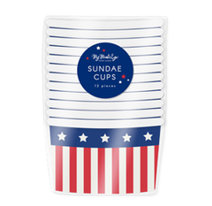 SSP917 - Stars and Stripes Ice Cream Bowls - Pretty Day