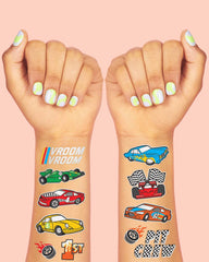 Racecar Tats - 44 foil temporary tattoos - Pretty Day
