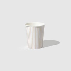 Gold Pinstripe  Paper Cups (10 Count) S - Pretty Day