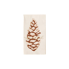 THP932 - Harvest Pine Cone Guest Napkin M0084 - Pretty Day