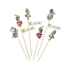 Truly Alice in Wonderland Party Food Picks - 12 Pack - Pretty Day