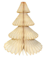 Vintage Ivory Tissue Paper Honeycomb Christmas Trees - Pretty Day