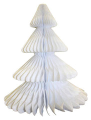 White Tissue Paper Honeycomb Christmas Trees - Pretty Day